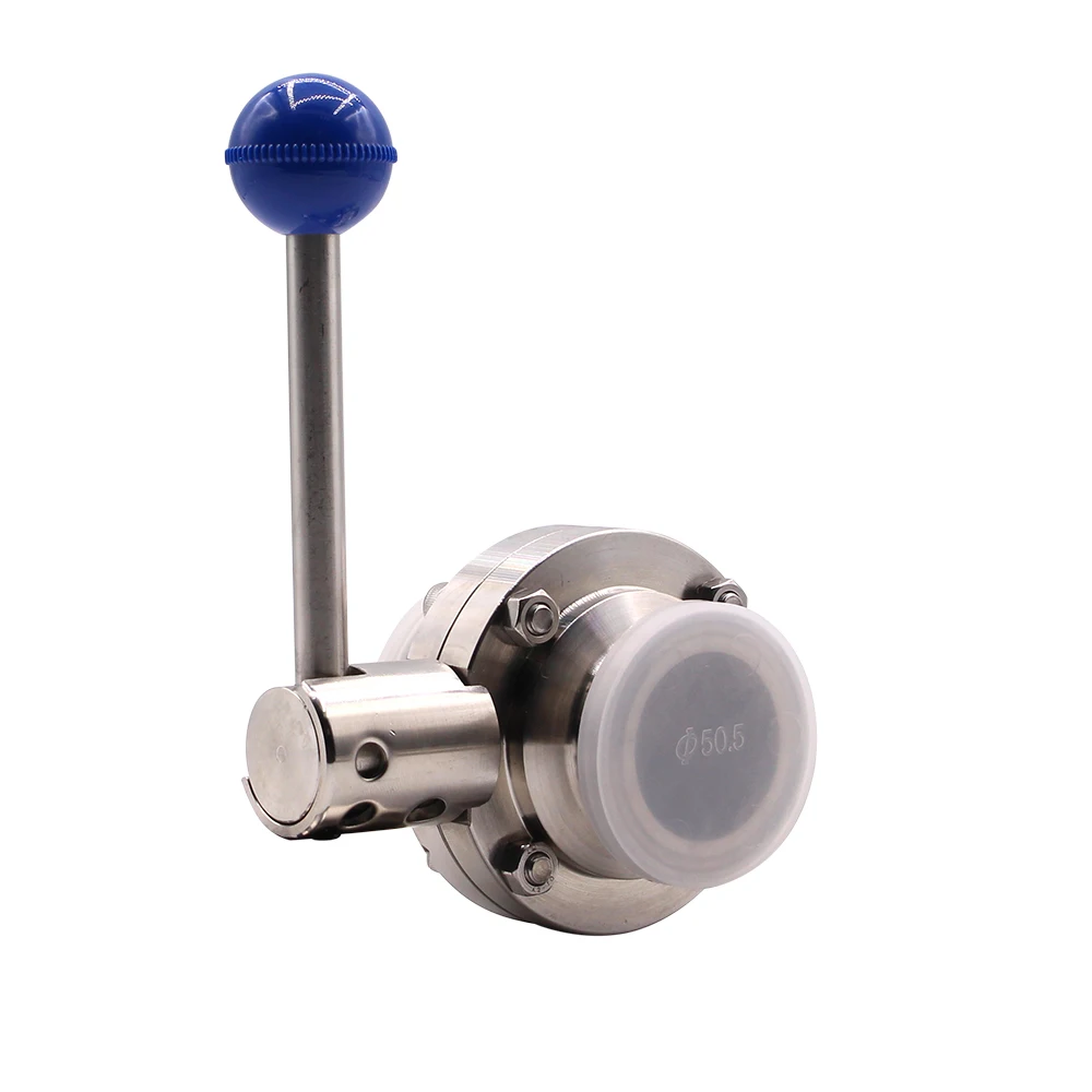 DERNORD 1-1/2 &quotСанитарно 1 5&quot Три зажим бабочка клапан силиконовое уплотнение