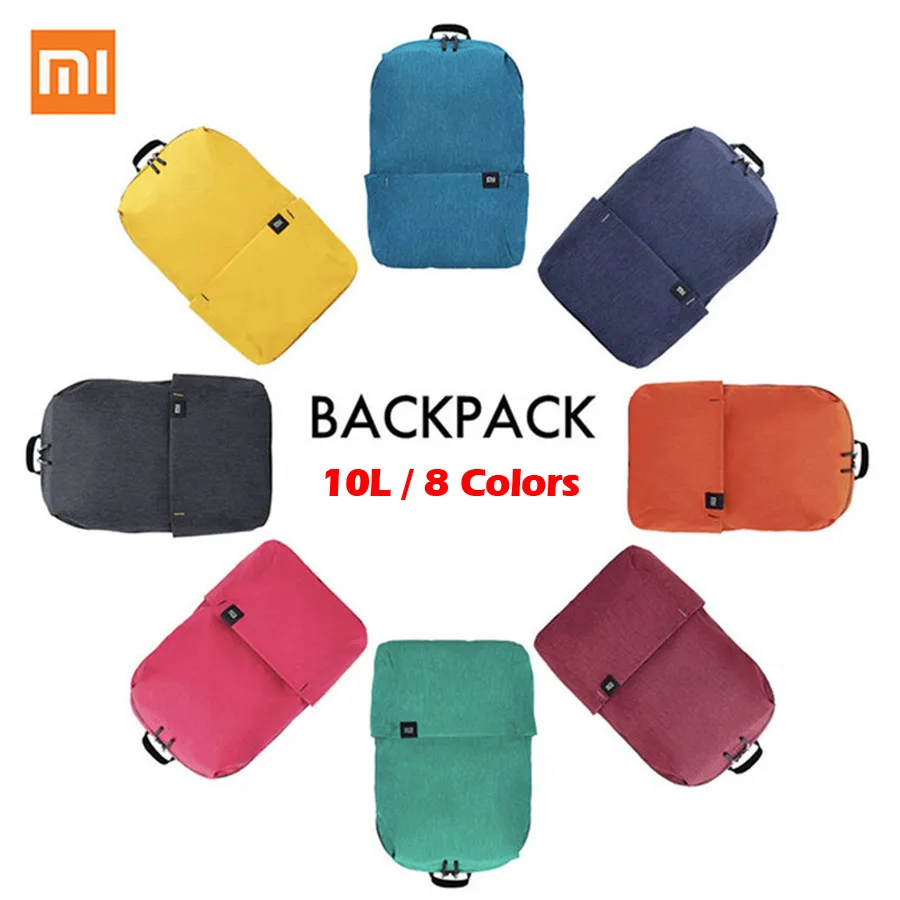 Оригинальный цветной рюкзак Xiaomi Mi 165 г вес 8 видов цветов 10 л сумка маленький