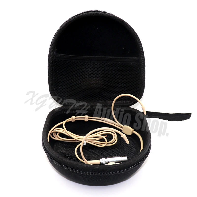 

Beige Head Wearing Headset Headworn Conference Microphone Hypercardioid Mic For AKG Wireless BodyPack Transmitter