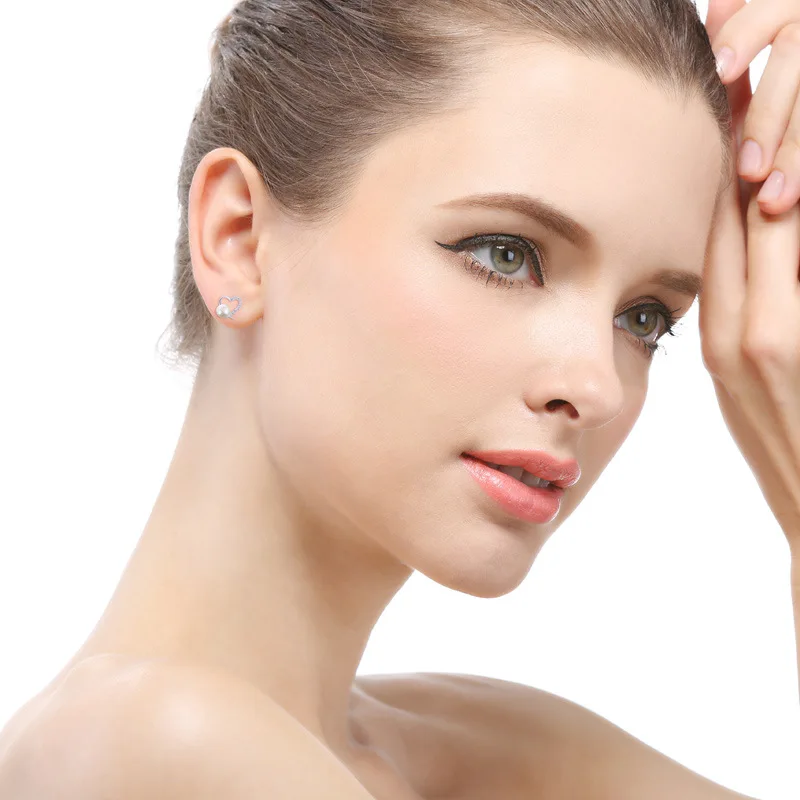 Подлинные серебряные ювелирные изделия серьга из натурального пресноводного