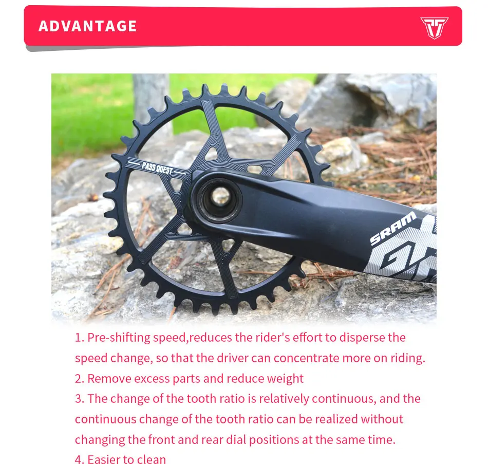 3 мм офсетный GXP велосипед MTB горный велосипед 32 T/34 T/36 T/38 T узкая широкая цепь для XX1 eagle Sram XO1 X1 GX XO X9 велосипедный Картер