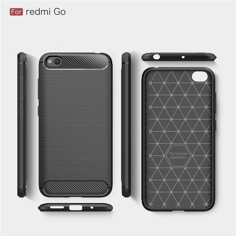 Чехол для телефона из углеродного волокна Xiaomi Redmi Go чехол мягкого ТПУ задняя