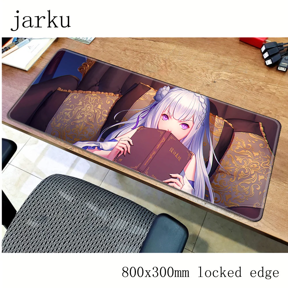 Компьютерный коврик для мыши re zero геймерский 800x300x2 мм большого мальчика