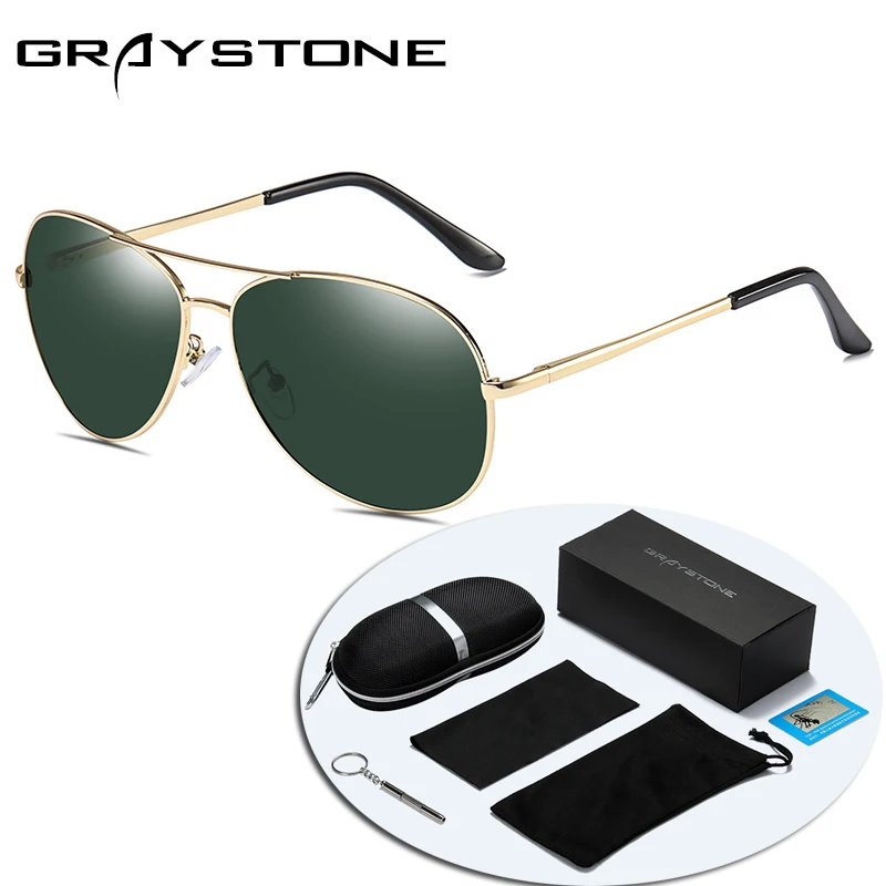 Flash Mirror Polarized Sunglasses for Men Women Brand Designer Pilot Night Vision Frog Driving Goggles Eyewear | Аксессуары для