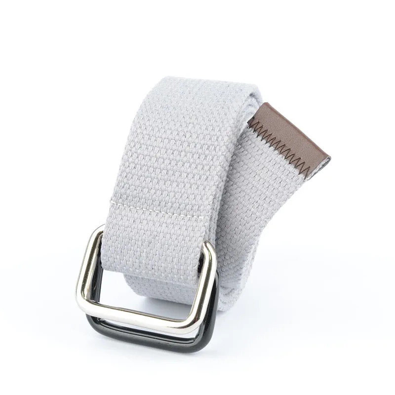 G Light gray Лучший YBT ремень унисекс из парусины с двойным кольцом и пряжкой Женский ремень ковбои для спорта на открытом воздухе модный Индивидуальный высококачественный мужской ремень - Цвет: G Light gray