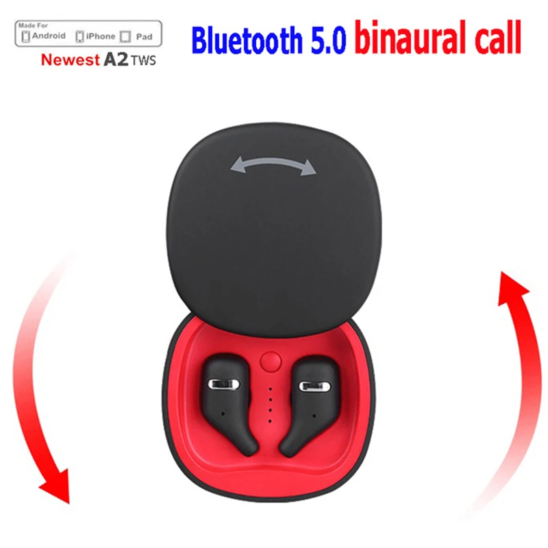 2019 Новые Беспроводные спортивные наушники A2 Bluetooth 5 0 TWS Автоматическое Сопряжение