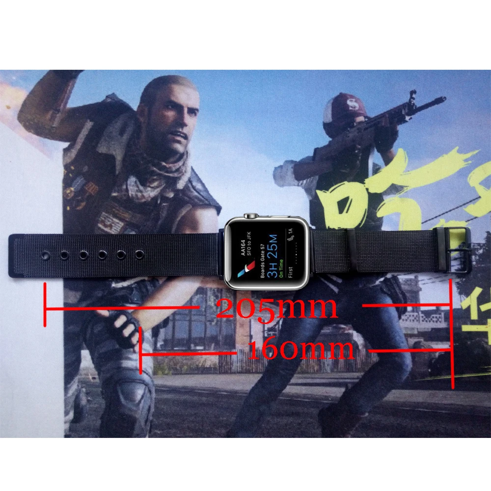 Ремешок для спортивных часов apple watch 4/3/2/1 лентой тонкая Нержавеющая сталь линии