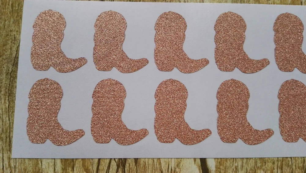 3 8x3 см розовая Золотая блестящая наклейка-ковбойские сапоги | Дом и сад