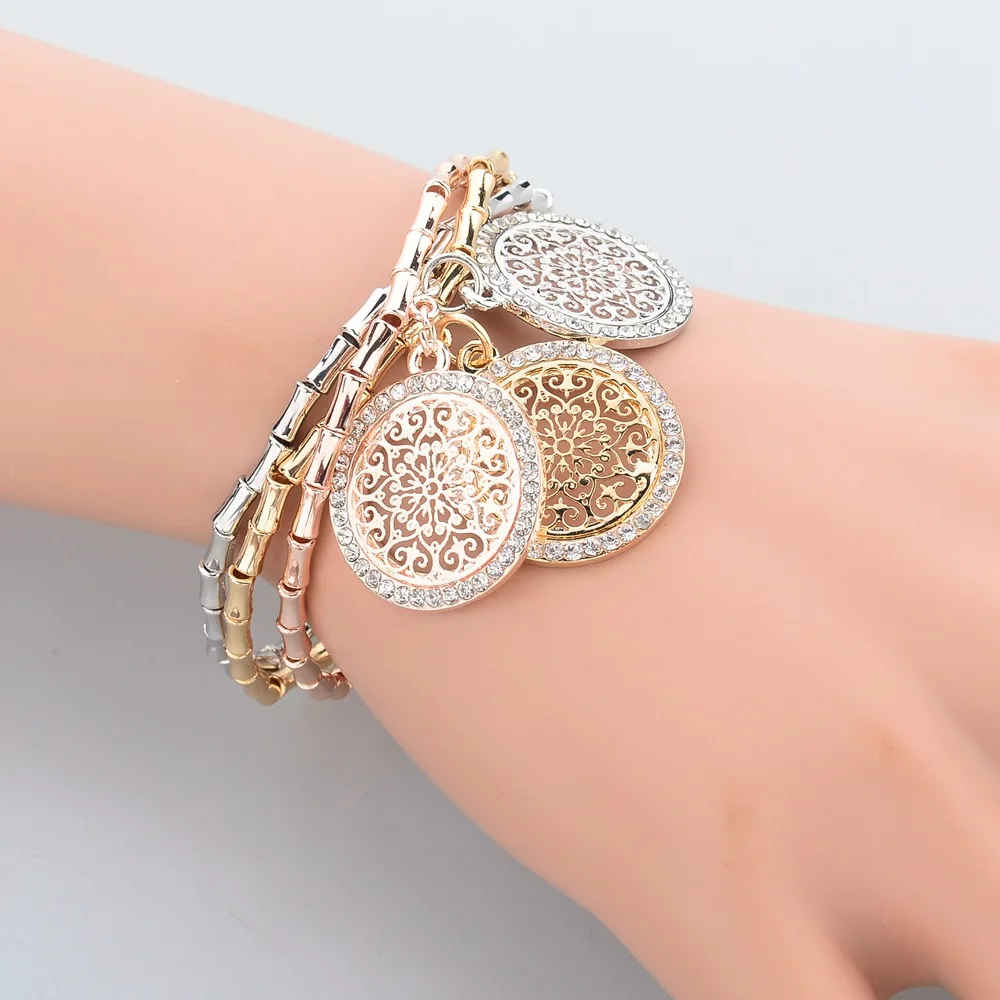 Женский браслет с кристаллами и камнями золотого цвета|crystal bracelet|bracelet withbracelets with