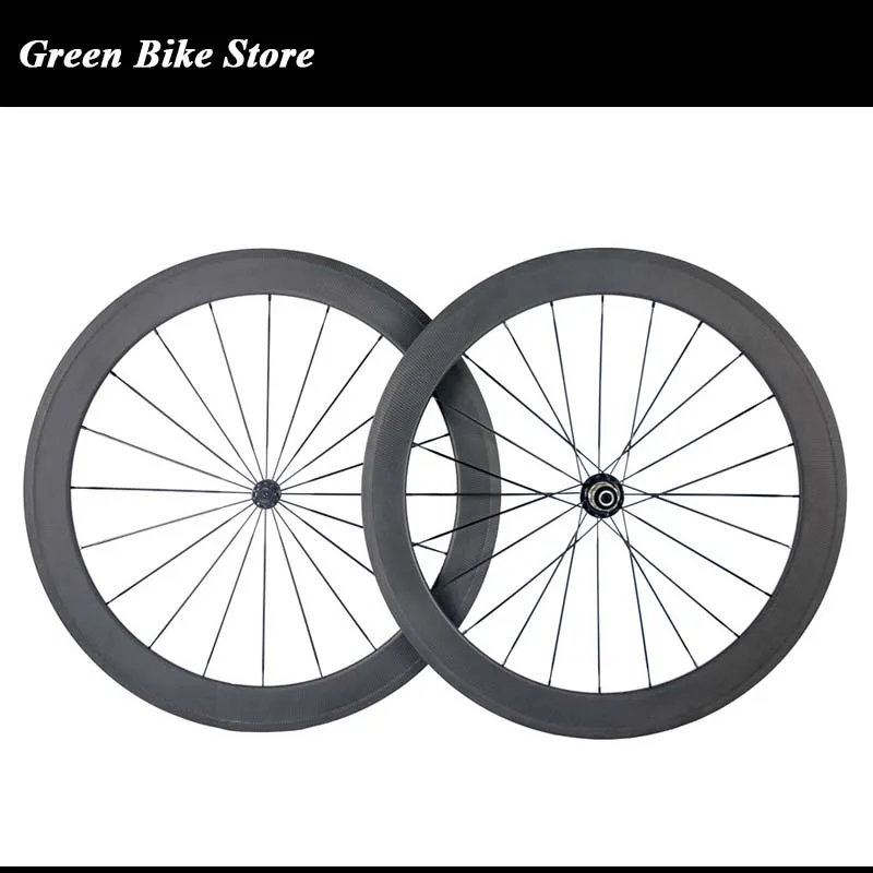 

60mm clincher full carbon bicycle wheels 700C tubular wheel for road bike