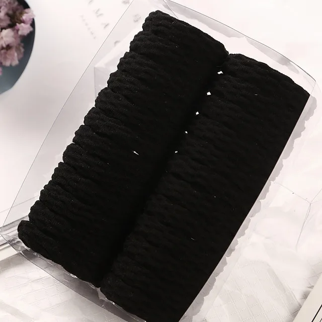 24PCS black 24 шт./лот, высокое качество, новинка, Женская цветная эластичная резинка, для девушек, эластичные резинки для волос, веревка, конский хвост, головной убор, модные аксессуары волос резинка - Color: 24PCS black