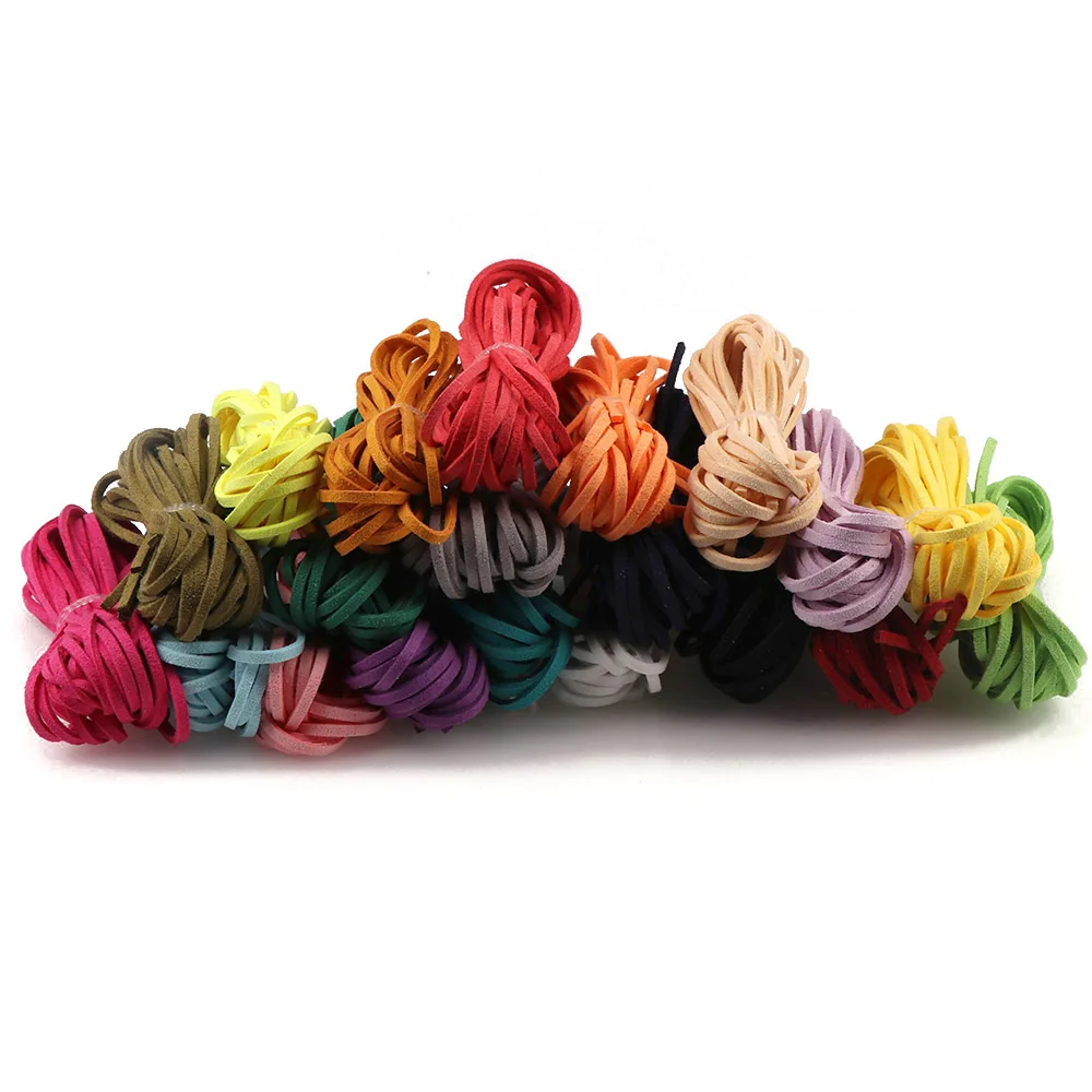 Плетеный шнур из искусственной замши корейский бархатный ручной работы