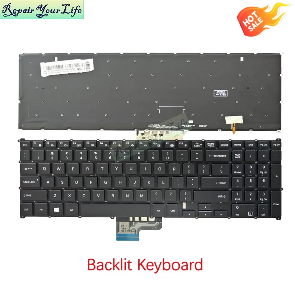 

New 740U5L Backlit keyboard For Samsung NP730U5L 730U5L NP740U5L NP740U5M-X01 US keyboard 9Z.NARBN.A01 NSK-MSABN