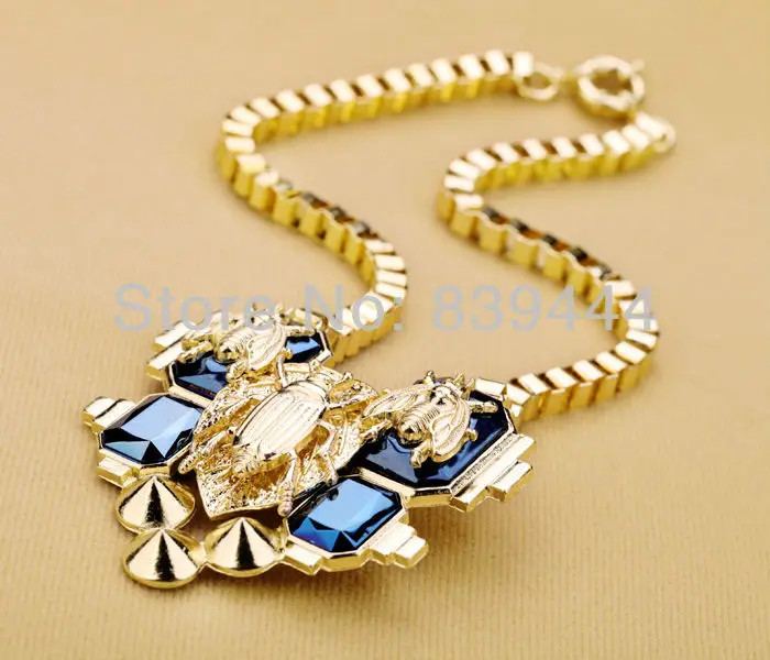 Модное Элегантное ожерелье из сплава золотого цвета с тараканом|fashion jewlery|jewlery