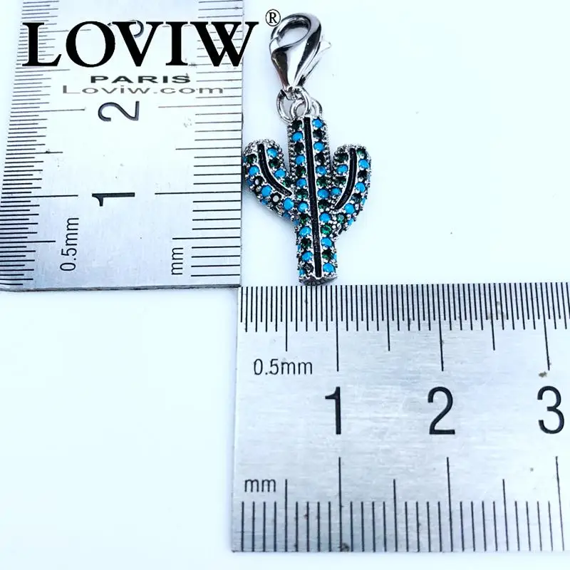 Очаровательная подвеска с голубым КАКТУСОМ модные ювелирные изделия трендовые