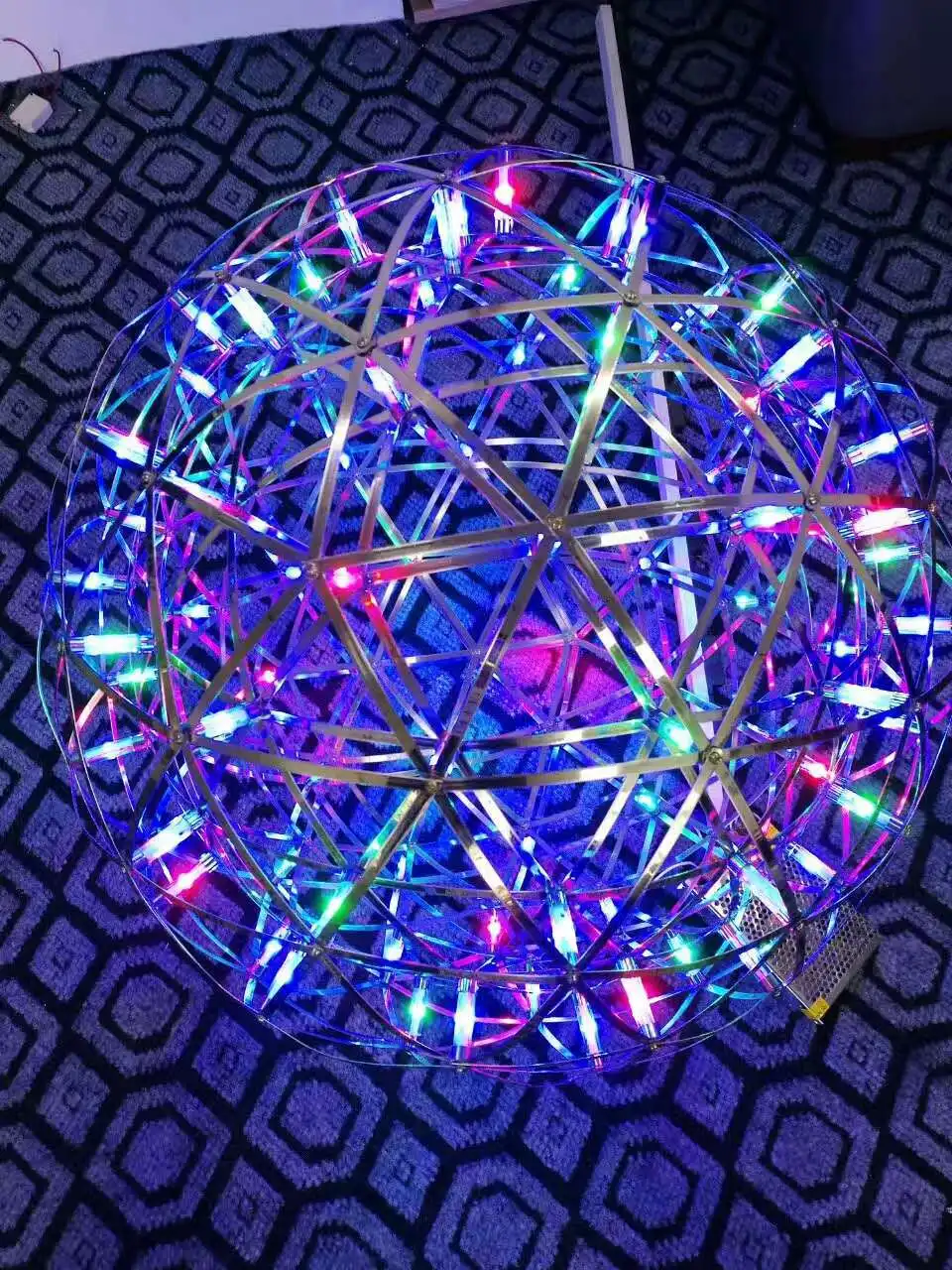 Сферический корпус хром/золото/розовое золото светодиодные люстры