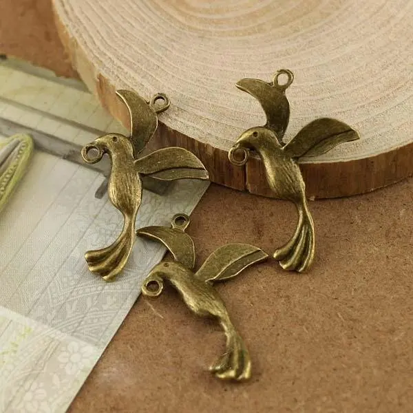 Бесплатная доставка! Новые Подвески Колибри подвеска бронзовое ожерелье