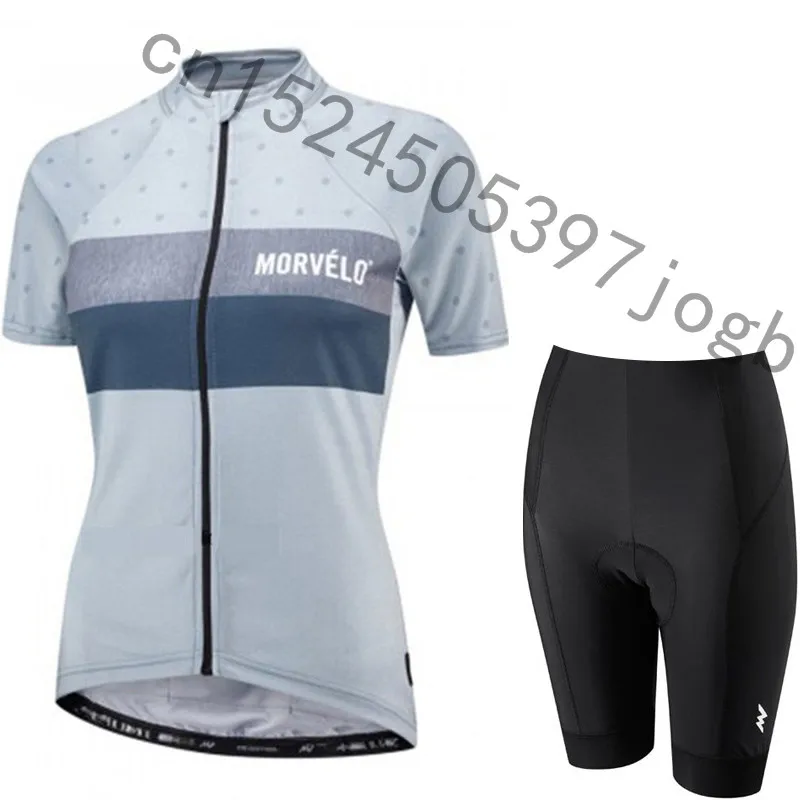 8 Morvelo для женщин короткий рукав Велоспорт Джерси Pro велосипед Костюмы Шорты для рубашка комплект MTB велосипедный спорт одежда ropa ciclismo 9D Гел - Цвет: 8