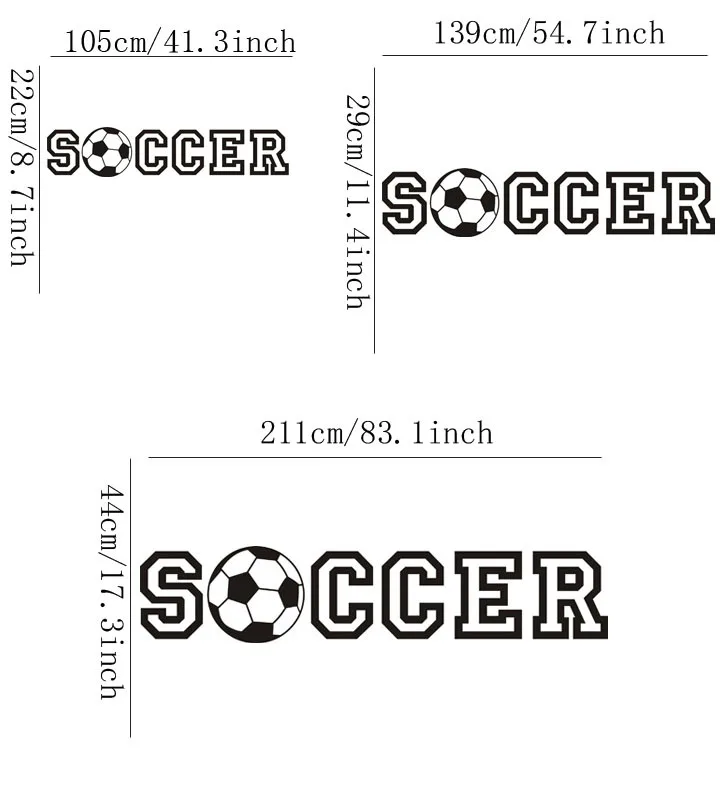 Наклейка на стену в виде футбольного игрока спортивное украшение роспись для