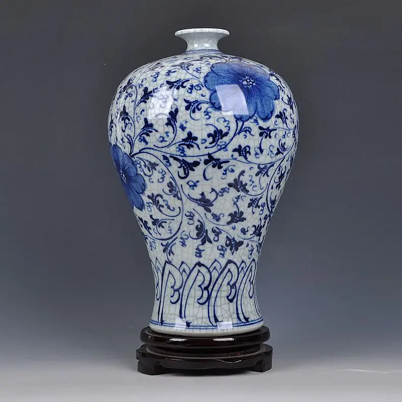 

King of Connaught Jingdezhen ceramics painted underglaze blue and white porcelain flower crafts antique furnishings Home Furnish