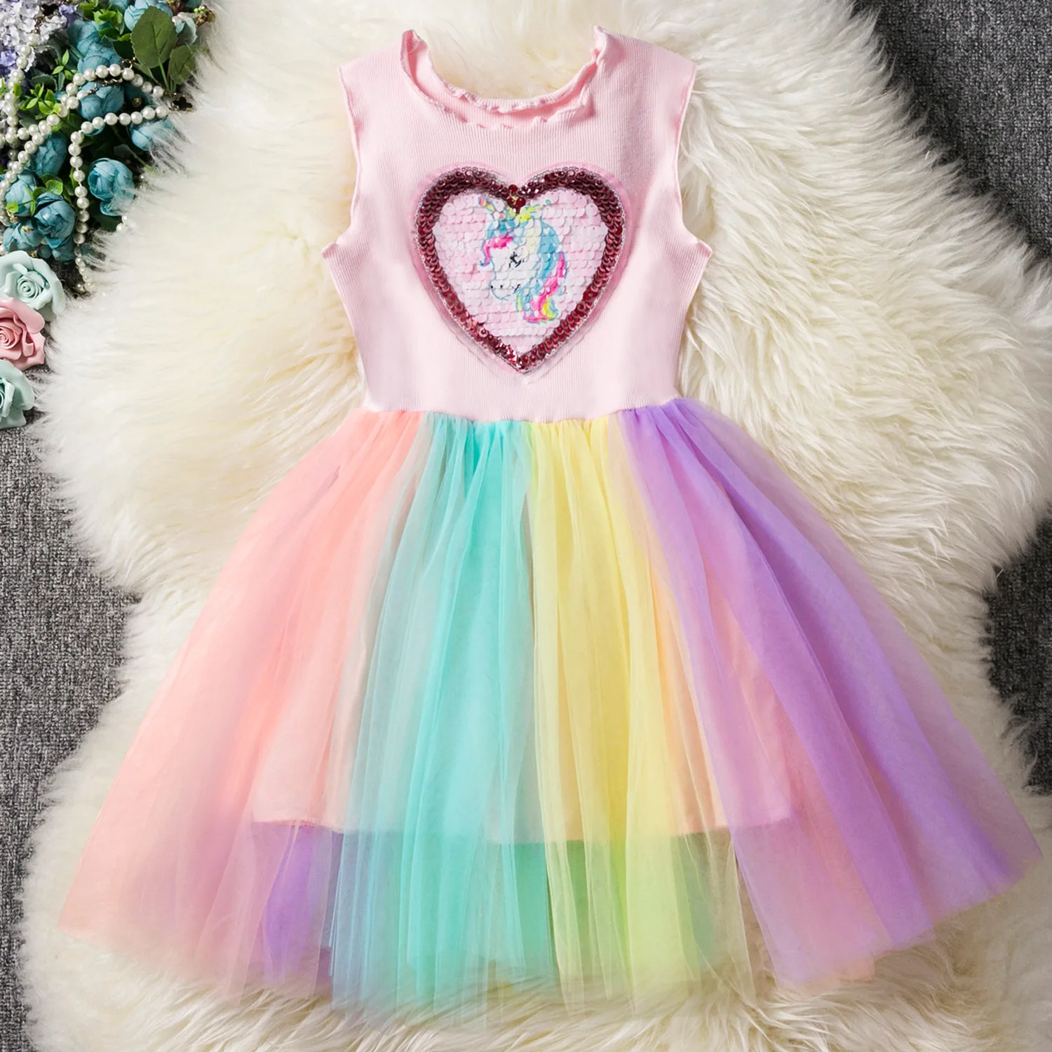 Girl's Queen unicorns dress children's princess performance | Детская одежда и обувь