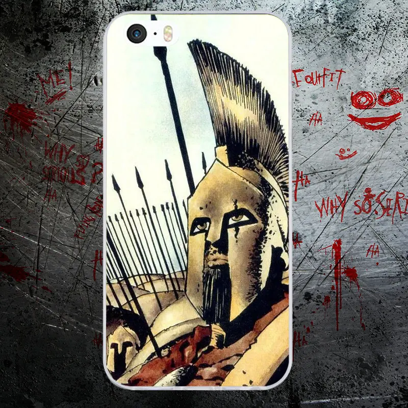 Мягкий силиконовый чехол из ТПУ для iPhone 4 4S 5 5S SE 6 6S Plus 7 8 8Plus X Fundas Coque Spartan 300 Warrior Movie |