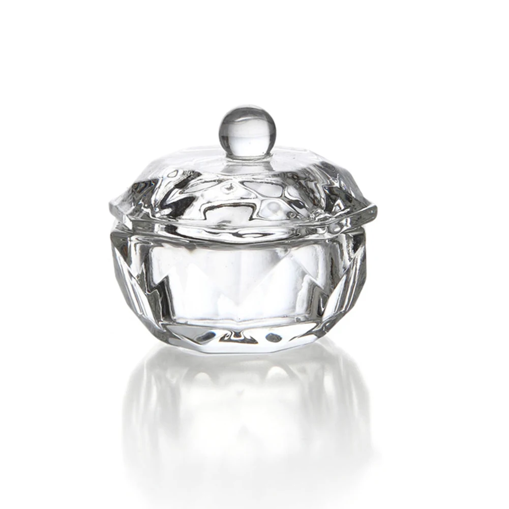 Дизайн ногтей толстое акриловое Хрустальное стекло чашка для посуды + крышка