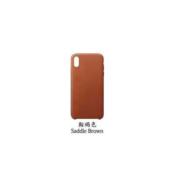 saddle brown Роскошный чехол из натуральной кожи с металлической кнопкой для iphone 7 7Plus 8 Plus X coque для iphone 7 8 Xs чехол для MAX XR в розничной упаковке - Цвет: saddle brown