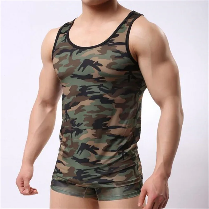 Мужская камуфляжная армейская майка Сексуальная мужская | одежда