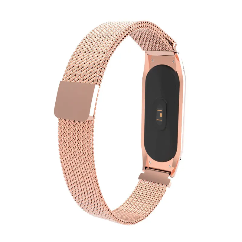 Сменный ремешок для часов Mi Band 3 с магнитной застежкой браслет из нержавеющей