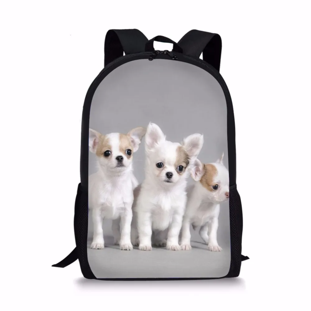 Детские школьные сумки FORUDESIGNS рюкзаки с принтом Чихуахуа для мальчиков и