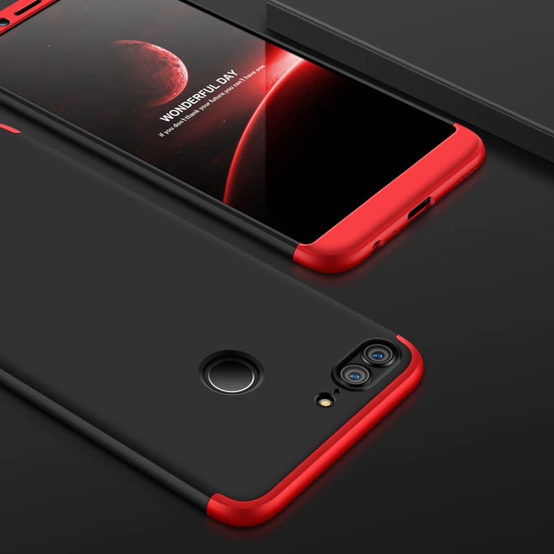 Чехол с полным покрытием на 360 градусов для Huawei Honor 9 Lite чехол закаленным стеклом