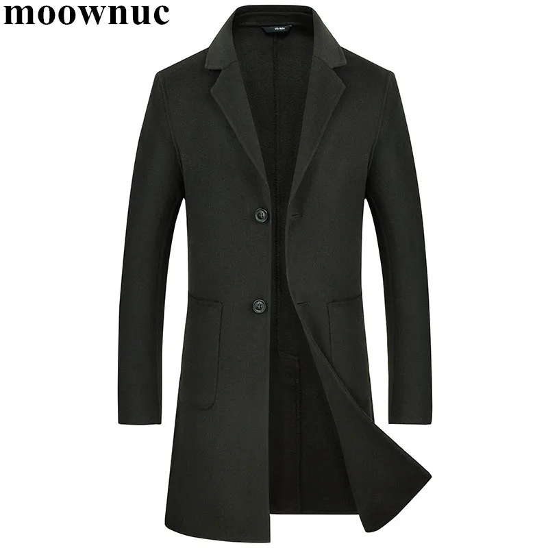 

NEW Double faced Woolen Coats men 2018 men's Winter business long windbreaker slim fit Top Quality dress men Plus Size M-XXL