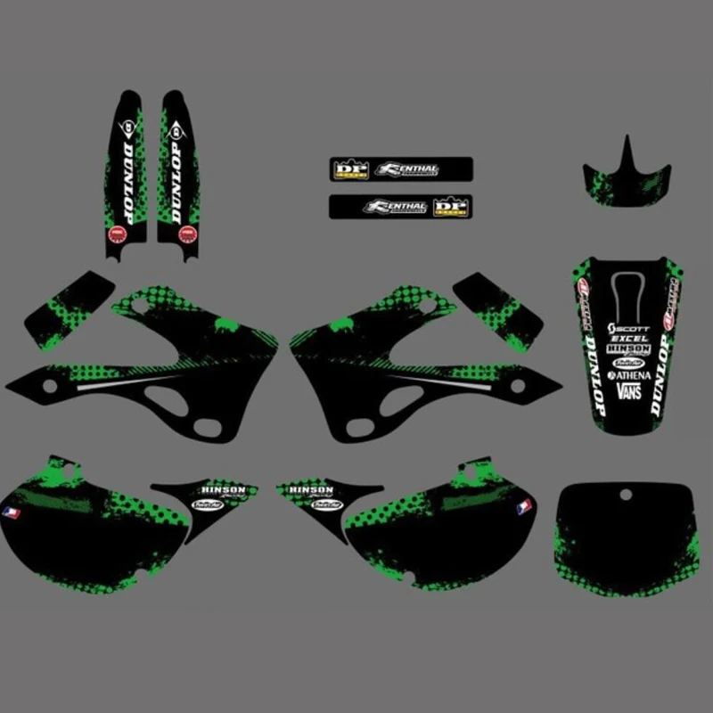 MST KX125 KX250 мотоцикл Графический комплект для KAWASAKI KX 125 250 1999 2000 2001 2002|Наклейки и
