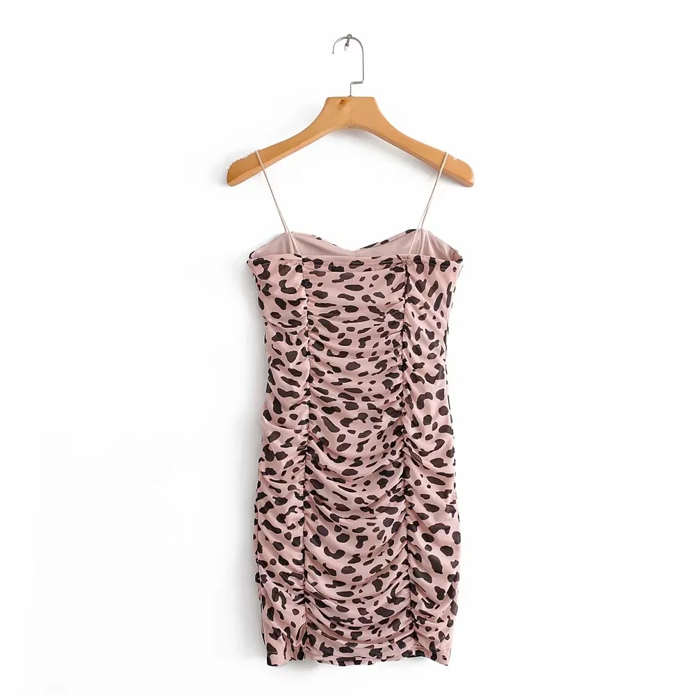 Женское леопардовое платье в европейском и американском стиле весенне-летнее