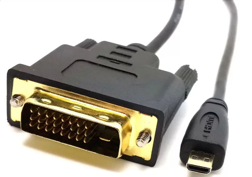 Micro HDMI 1.4 Тип D мужчинами DVI-D DVI 24 + 1 Булавки видео кабель Ведущий конвертер адаптер