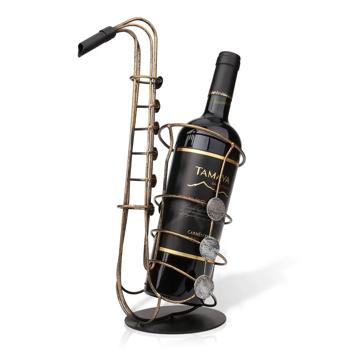 Tooarts металлический Sax необычный стеллаж для вина держатель бутылки красивые и