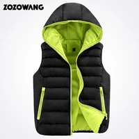 zozowang 2020 autumn mens hooded thick vests women waistcoats warm mens jackets winter sleeveless coats mens brand clothing