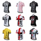 Красная велосипедная Джерси, мужские велосипедные Джерси, дорожная одежда для горного велосипеда, уличная спортивная одежда с коротким рукавом, Майо, гоночный Топ, белый, черный