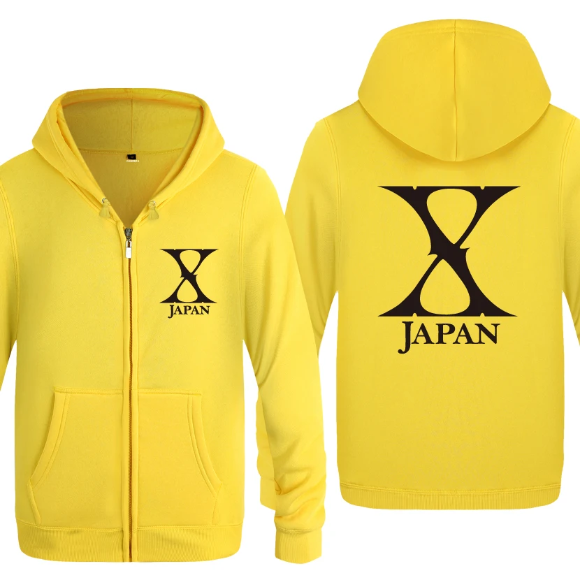 HUAY HET X-JAPAN рок-группа логотип толстовки Для мужчин Для мужчин флис молнии кардиганы толстовки с капюшоном - Цвет: HUAY HET