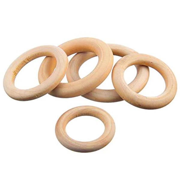 

5x Wooden Ring For Crafting DIY Craft Jewelry Making 30mm