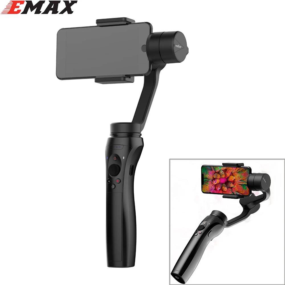 

Emax MarSoar Glide 3-осевой Ручной Стабилизатор для RC FPV для смартфона iPhone X 8 Plus 7 6 SE для Samsung Galaxy S9, 8,7,