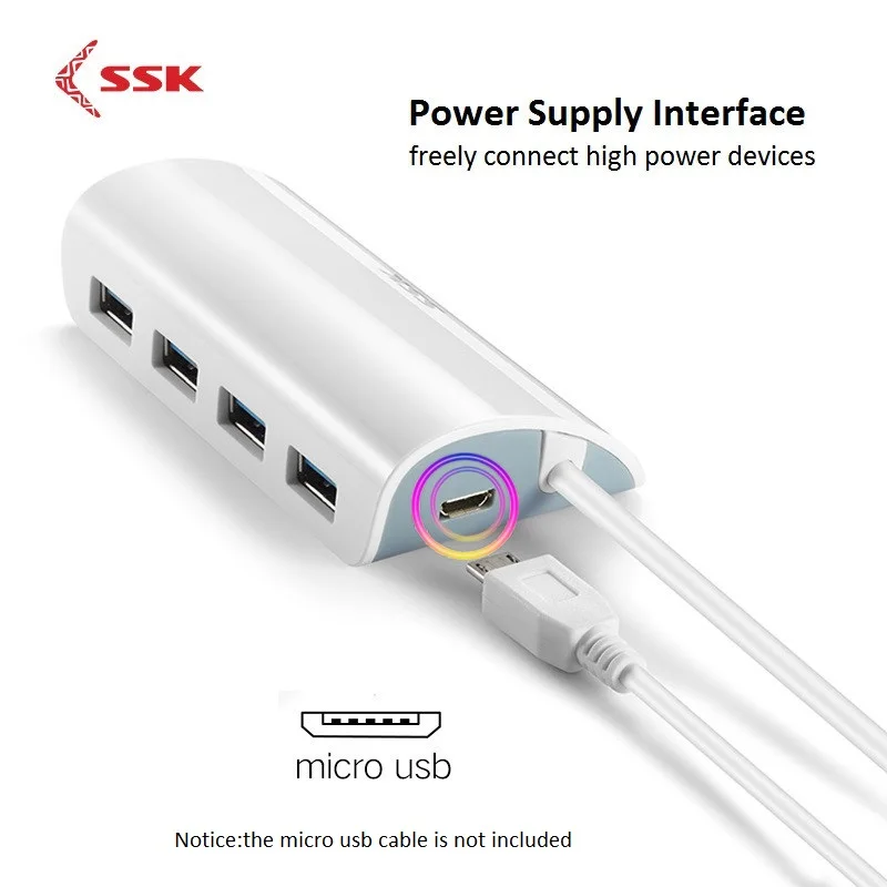 SSK SHU808 портативный USB3.0 концентратор Высокоскоростной 4 порта usb хаб USB