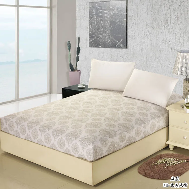 Night Sky Bedding Rubber Fitted Bed Sheet with Elastic Cover Mattress Bedspread 100 Cotton Full Size Sheets 24 Colors | Дом и сад