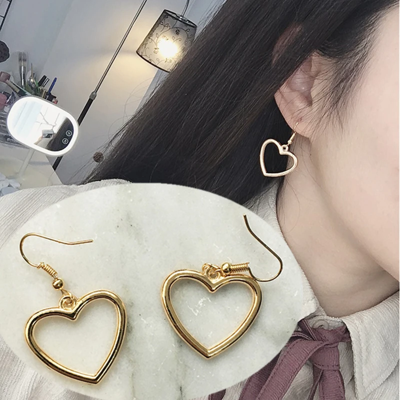 2019 Горячая Мода серьги-гвоздики женские посеребренные золотые Bijoux Простые полые