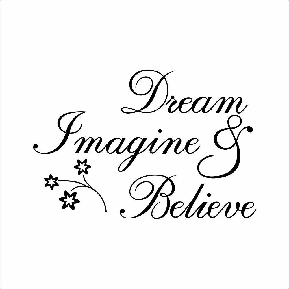 Наклейка на стену Dream Believe виниловые настенные стикеры своими руками съемная