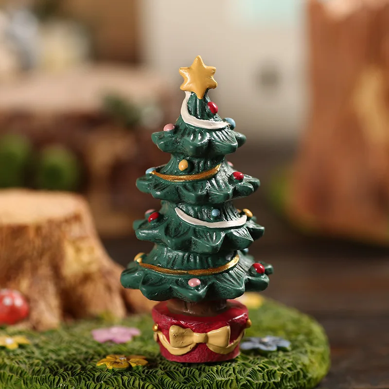 Маленькие рождественские животные покупки мини украшения из смолы обработка