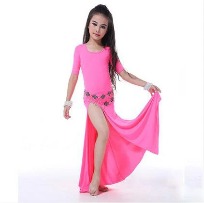 Новые костюмы танец живота стиль ребенка сексуальное шелк молока половина