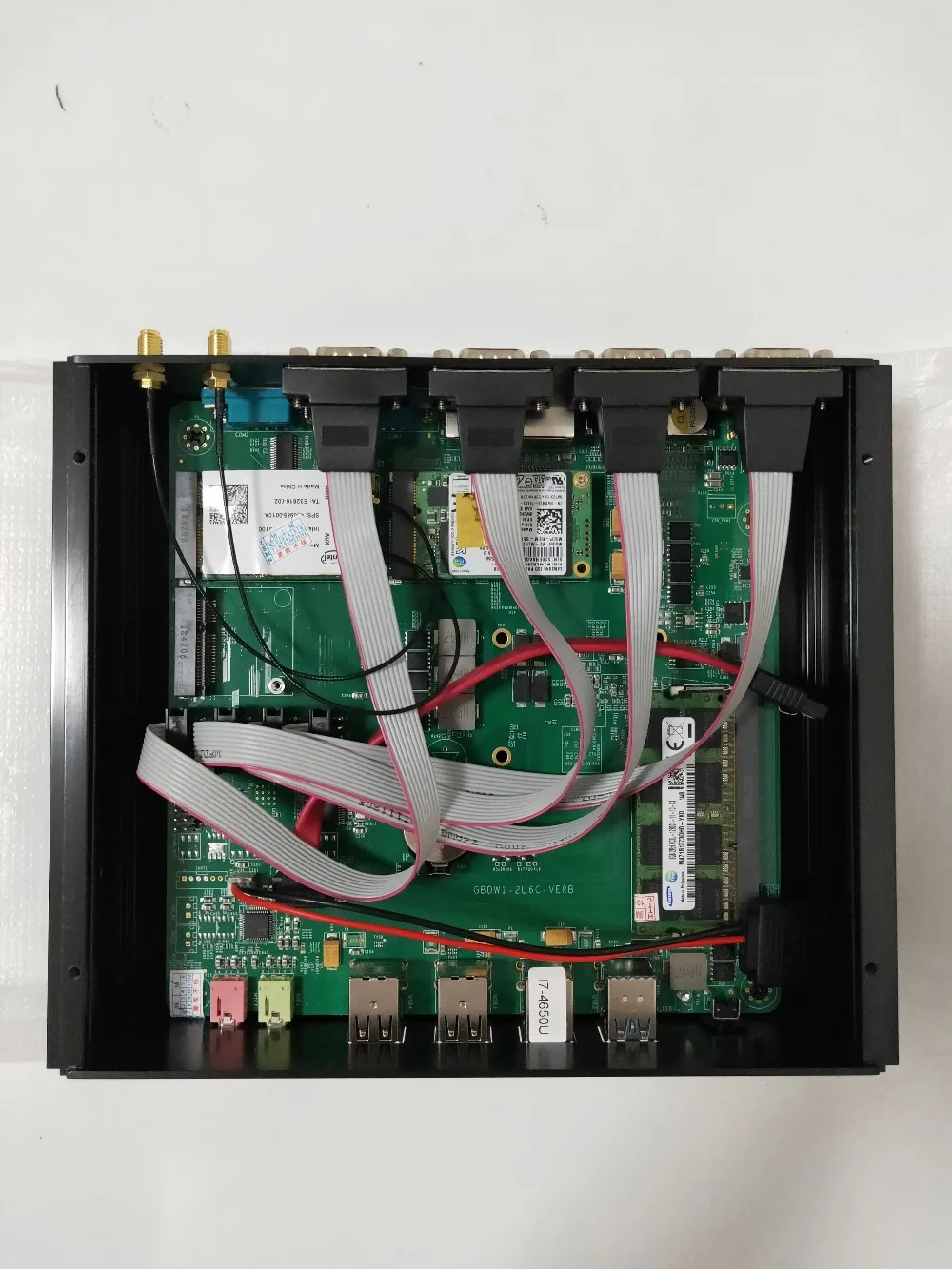 Дешевый промышленный PC безвентиляторный Intel Core I3 4010U i5 4200u i7 4500u Intel NUC Barebone Мини ПК с сенсорным экраном 6COM двойной LAN Порты и разъёмы 2 hdmi