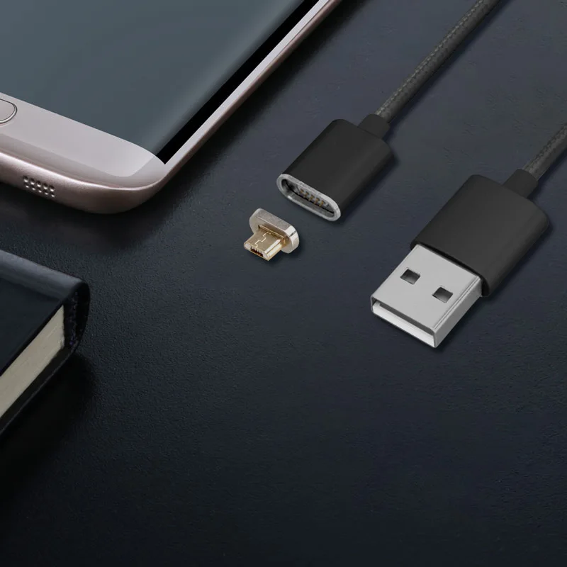 магнитный кабель Micro USB плетеный нейлоновый мобильный телефон кабели 1 м Быстрый